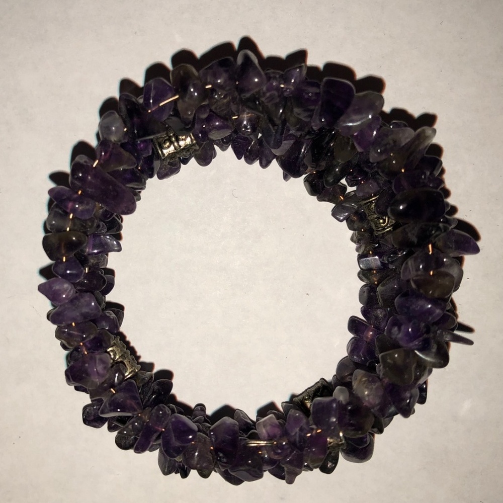 Amethyst Cuff Bangle - Picture 3 of 5